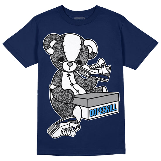 Jordan 3 "Midnight Navy" DopeSkill Navy T-shirt Sneakerhead BEAR Graphic Streetwear