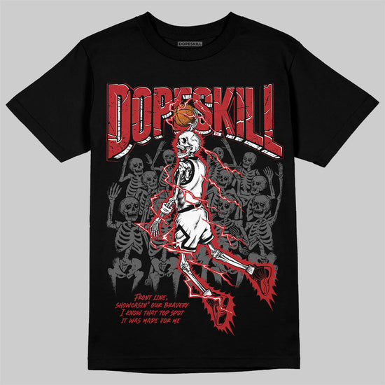 Jordan 12 Retro Flu Game (2025) DopeSkill T-Shirt Thunder Dunk Graphic Streetwear - Black