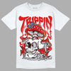 Jordan 4 Retro Red Cement DopeSkill T-Shirt Trippin Graphic Streetwear - White