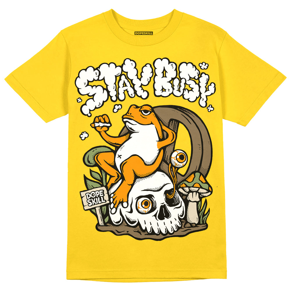 Jordan 6 “Yellow Ochre” DopeSkill Yellow T-Shirt Stay Busy Graphic Streetwear