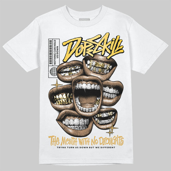 Jordan 12 "Phantom" DopeSkill T-Shirt The Mouth With No Droughts Graphic Streetwear - White