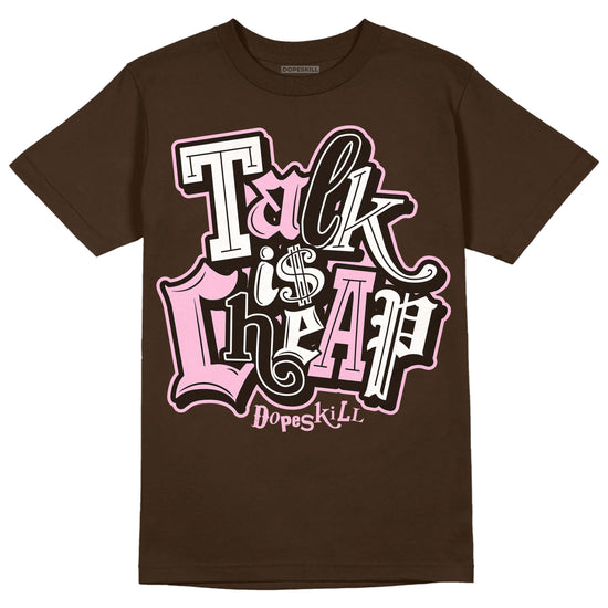 Jordan 11 Retro Neapolitan DopeSkill Velvet Brown T-shirt Talk Is Chip Graphic Streetwear