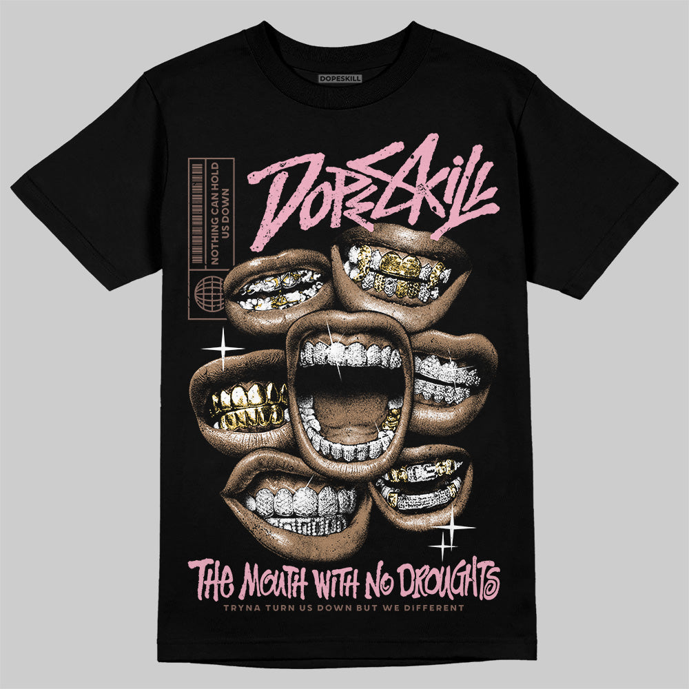 Adidas Campus 00s Dust Cargo Clear ‘Pink’ DopeSkill T-Shirt The Mouth With No Droughts Graphic Streetwear - Black