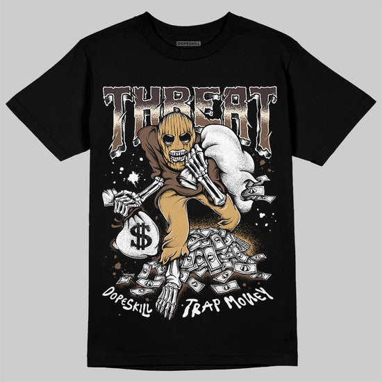 Jordan 5 “Earth/Metallic Gold” DopeSkill T-Shirt Threat Garaphic Streetwear - Black