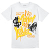 Jordan 4 Retro “Vivid Sulfur” DopeSkill T-Shirt No Money No Love Typo Graphic Streetwear - White