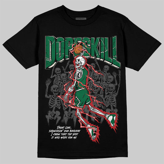 Jordan 13 GS “Pine Green” DopeSkill T-Shirt Thunder Dunk Graphic Streetwear - Black