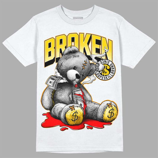 Jordan 6 “Yellow Ochre” DopeSkill T-Shirt Sick Bear Graphic Streetwear - White