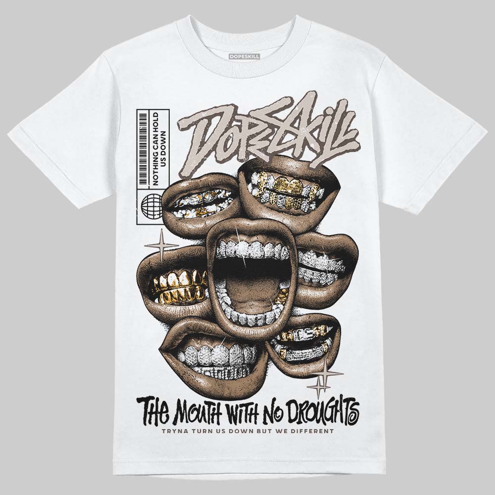 Adidas Samba OG White Black Clear Granite DopeSkill T-Shirt The Mouth With No Droughts Graphic Streetwear - White