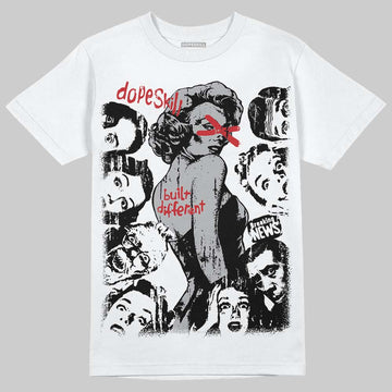 Jordan 4 OG “White Cement” DopeSkill T-Shirt Built Different Graphic Streetwear -0 White