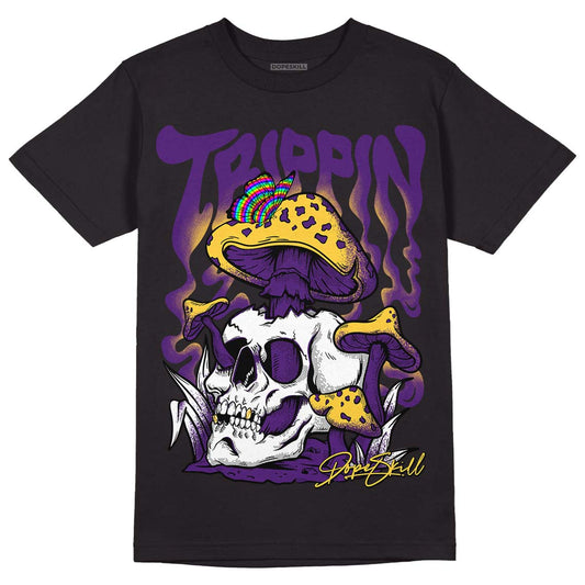 Jordan 12 “Field Purple” DopeSkill T-Shirt Trippin Graphic Streetwear - Black