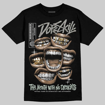 Jordan 1 Retro Low OG Year of the Snake (2025) DopeSkill T-Shirt The Mouth With No Droughts Graphic Streetwear - Black