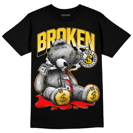 Jordan 6 “Yellow Ochre” DopeSkill T-Shirt Sick Bear Graphic Streetwear - Black