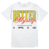 Jordan 4 Retro “Vivid Sulfur” DopeSkill T-Shirt Better Myself Graphic Streetwear - White