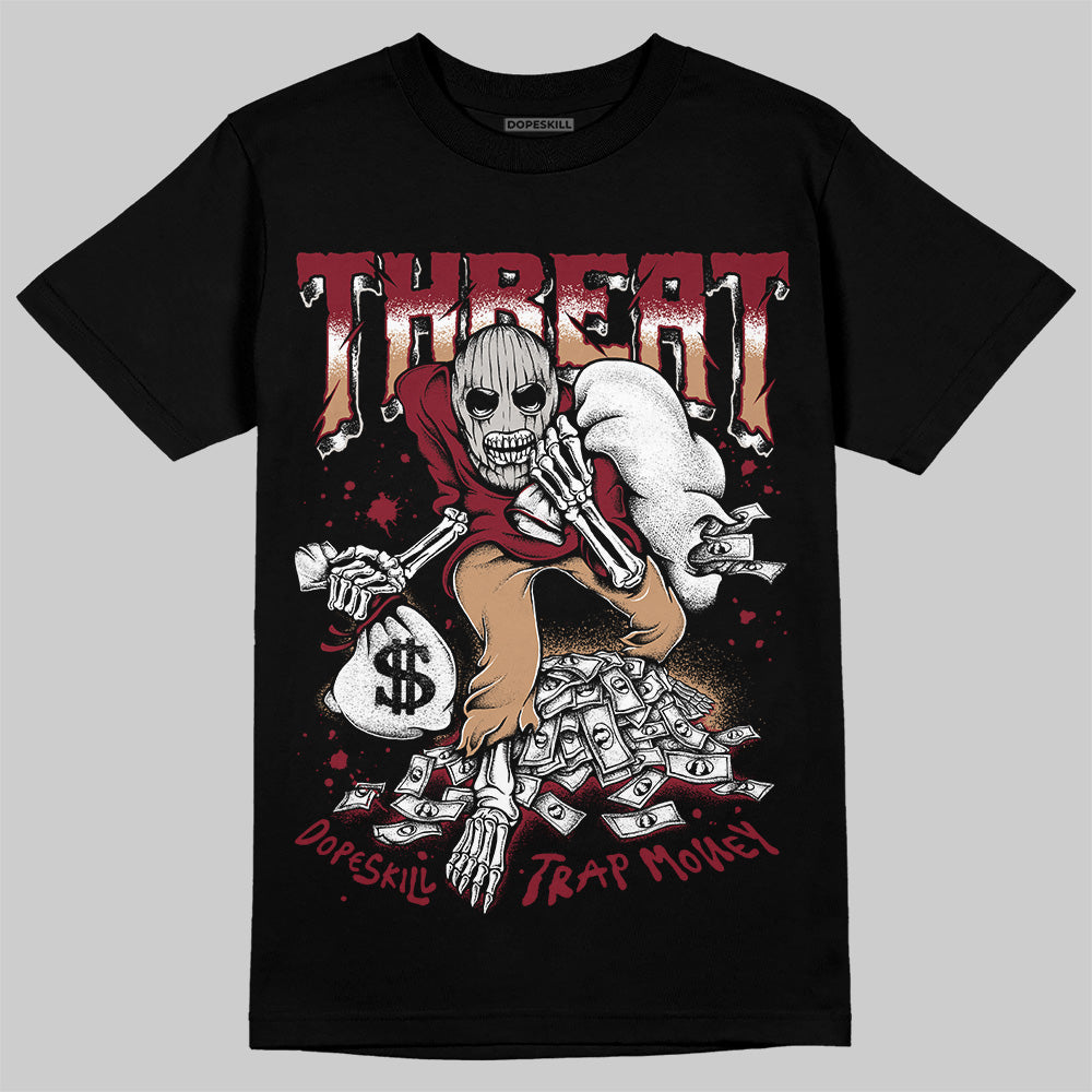 Adidas SAMBA OG ‘Collegiate Burgundy’ DopeSkill T-Shirt Threat Graphic Streetwear - Black