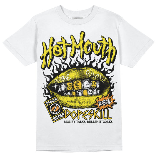 Jordan 4 Retro “Vivid Sulfur” DopeSkill T-Shirt Hot Mouth Graphic Streetwear - White