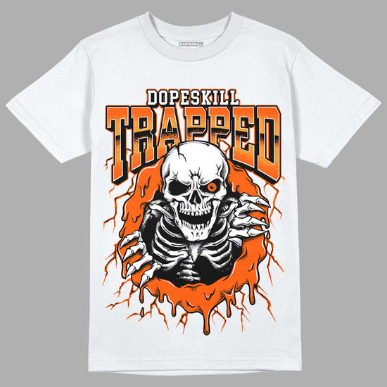 Jordan 12 Retro Brilliant Orange DopeSkill T-Shirt Trapped Halloween Graphic Streetwear - White