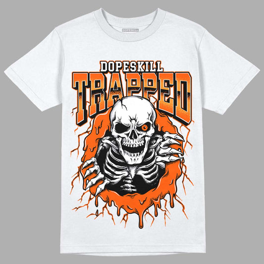 Jordan 12 Retro Brilliant Orange DopeSkill T-Shirt Trapped Halloween Graphic Streetwear - White