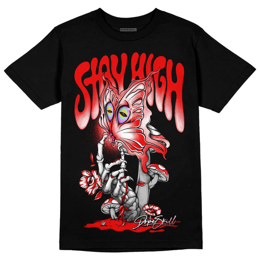 Jordan 12 “Cherry” DopeSkill T-Shirt Stay High Graphic Streetwear - black