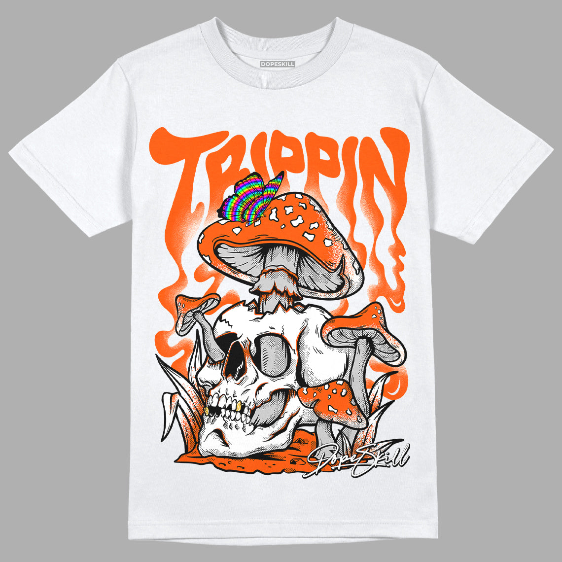 MSCHF Super Normal 2 Orange Milk DopeSkill T-Shirt Trippin Graphic Streetwear - White