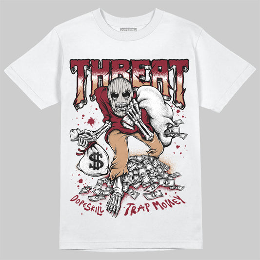 Adidas SAMBA OG ‘Collegiate Burgundy’ DopeSkill T-Shirt Threat Graphic Streetwear - White 