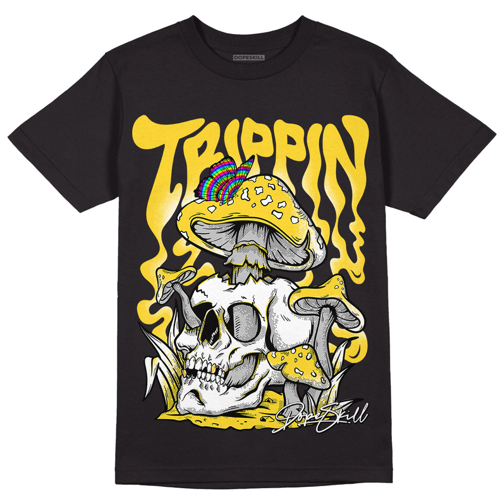 Jordan 4 Tour Yellow Thunder DopeSkill T-Shirt Trippin Graphic Streetwear - Black