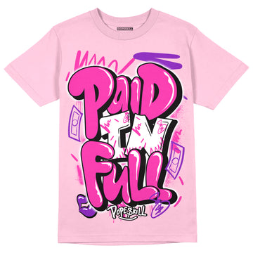 Pink Sneakers DopeSkill Pink T-shirt New Paid In Full Graphic Streetwear