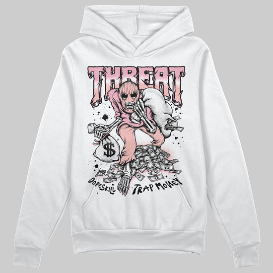 AMIRI White & Pink Stars Court Sneakers DopeSkill Hoodie Sweatshirt Threat Graphic Streetwear - White