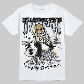 Jordan 5 Retro Reverse Metallic DopeSkill T-Shirt Threat Graphic Streetwear - White