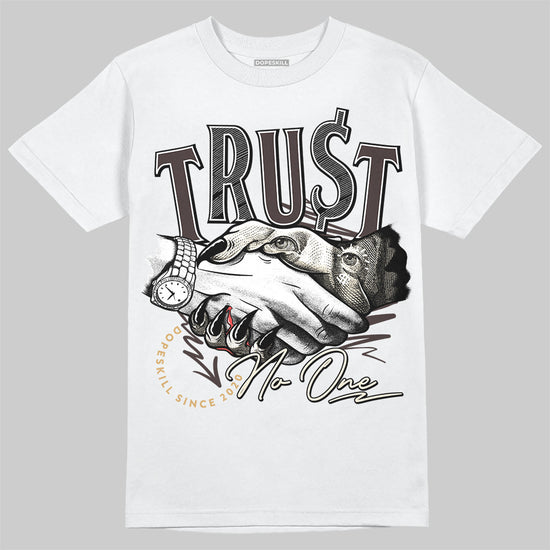 Jordan 5 “Earth/Metallic Gold” DopeSkill T-Shirt Trust No One Garaphic Streetwear - White