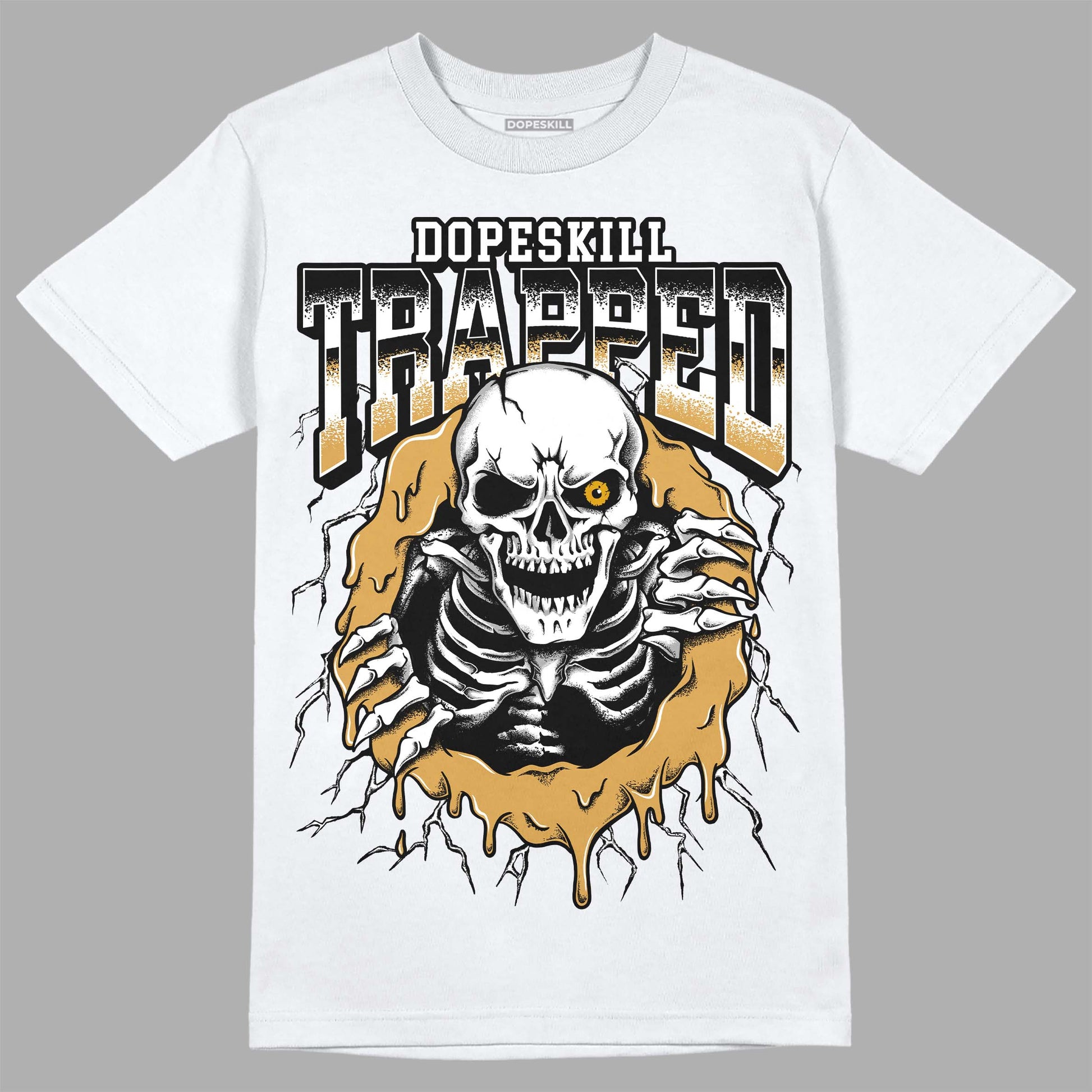 Jordan 11 "Gratitude" DopeSkill T-Shirt Trapped Halloween Graphic Streetwear - White