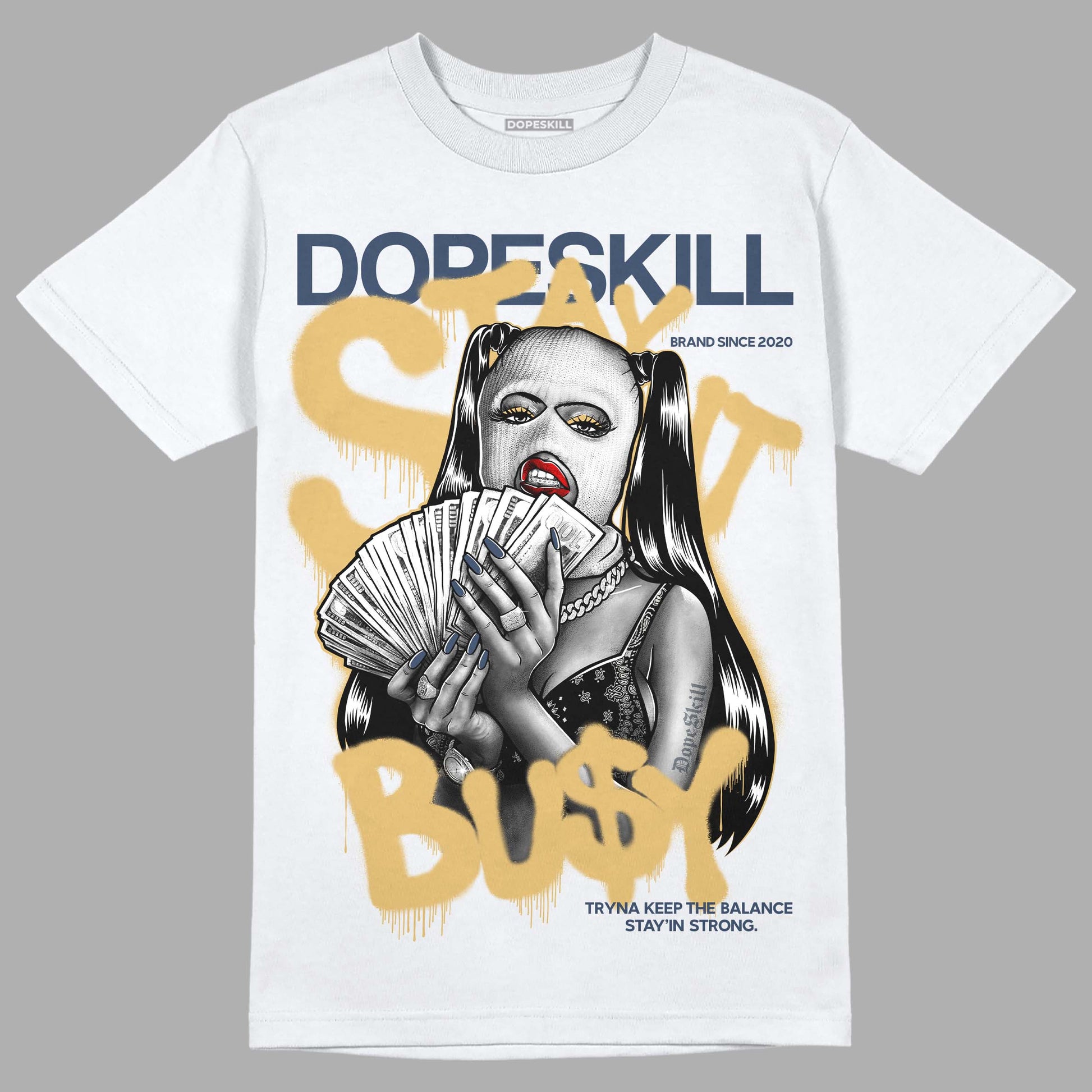 A Ma Maniere x Jordan 5 Dawn “Photon Dust” DopeSkill T-Shirt Stay It Busy Graphic Streetwear - White