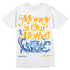 Dunk Blue Jay and University Gold DopeSkill T-Shirt Money Is Our Motive Typo Graphic Streetwear - White
