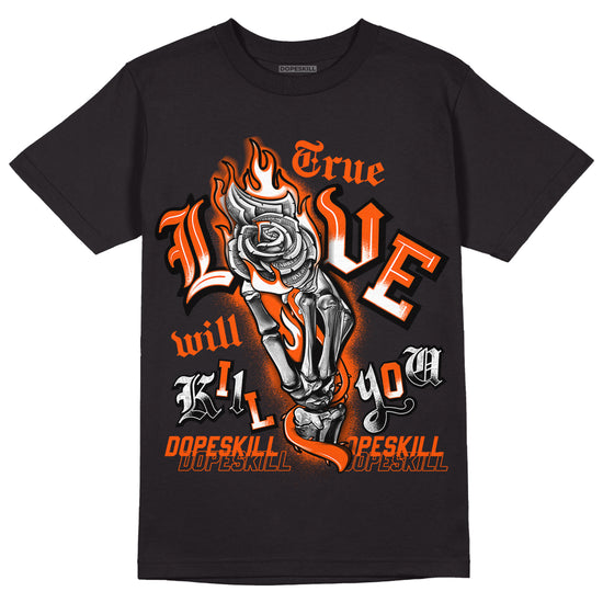 MSCHF Super Normal 2 Orange Milk DopeSkill T-Shirt True Love Will Kill You Graphic Streetwear - Black