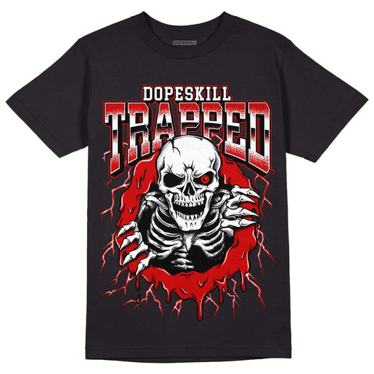 Jordan 1 Retro Low "Black Toe" DopeSkill T-Shirt Trapped Halloween Graphic Streetwear - Black