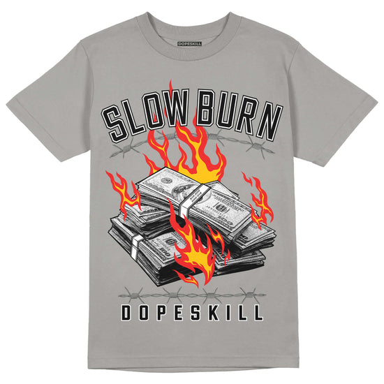 Grey Sneakers DopeSkill Grey T-shirt Slow Burn  Graphic Streetwear