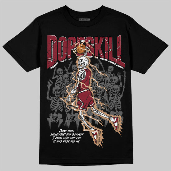 Adidas SAMBA OG ‘Collegiate Burgundy’ DopeSkill T-Shirt Thunder Dunk Graphic Streetwear - Black