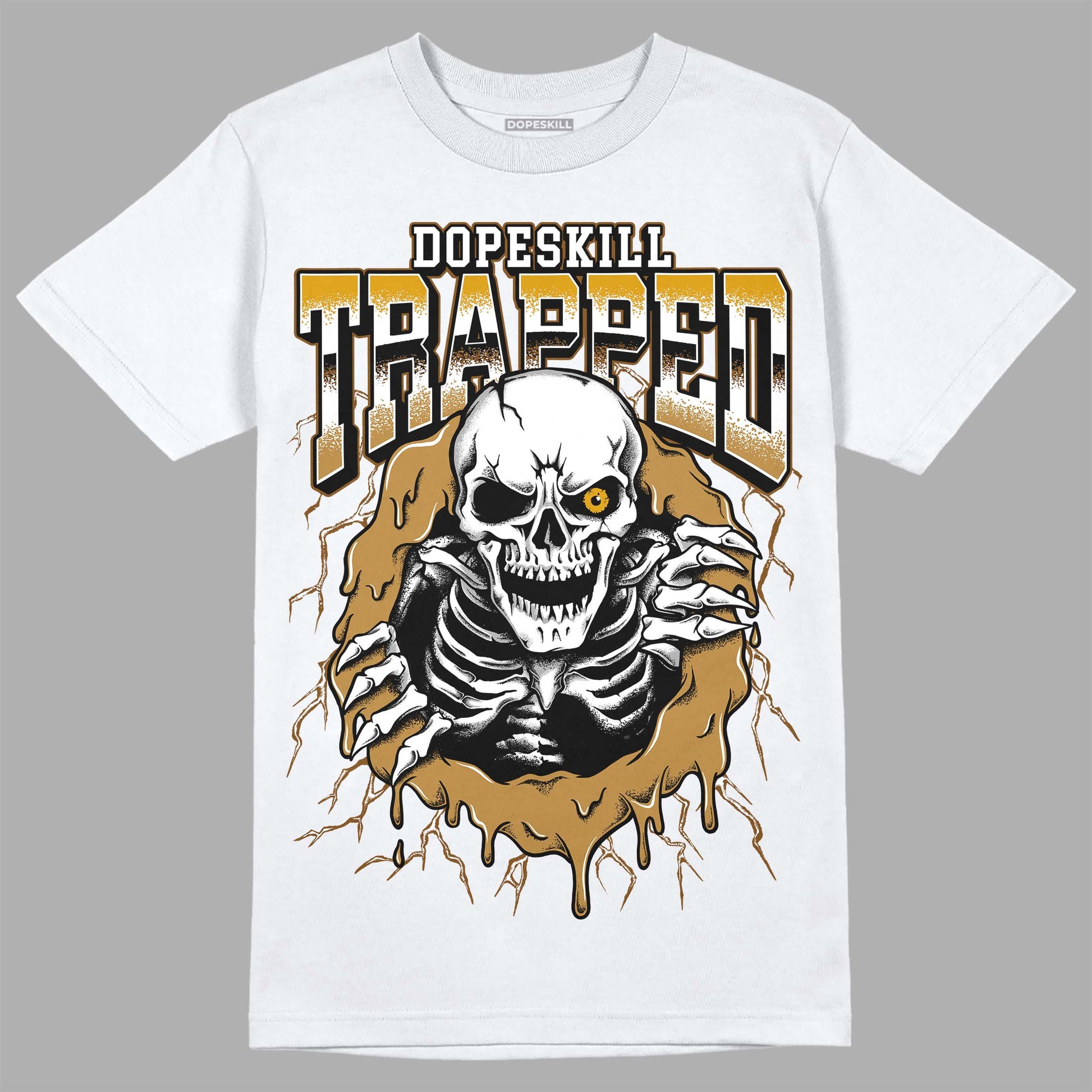 Jordan 13 Wheat 2023 DopeSkill T-Shirt Trapped Halloween Graphic Streetwear - White