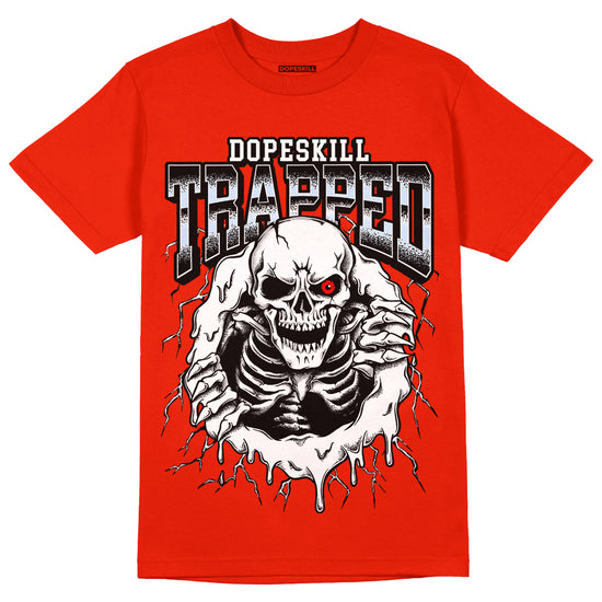 Jordan 6 Retro Toro Bravo DopeSkill Varsity Red T-shirt Trapped Halloween Graphic Streetwear