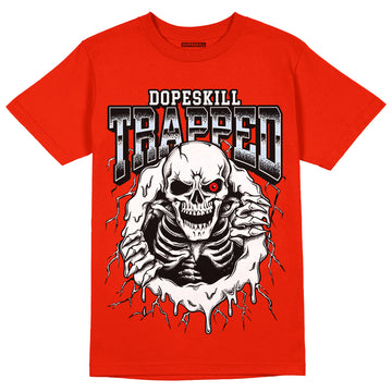 Jordan 6 Retro Toro Bravo DopeSkill Varsity Red T-shirt Trapped Halloween Graphic Streetwear