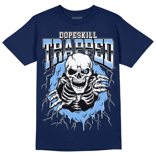 Jordan 5 Midnight Navy DopeSkill Navy T-Shirt Trapped Halloween Graphic Streetwear