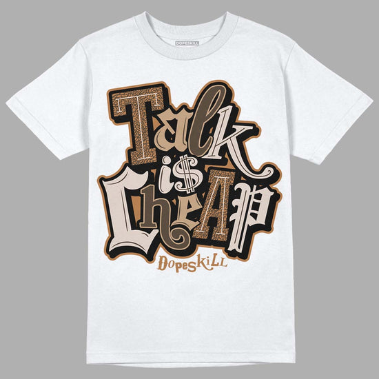 Jordan 3 Retro Palomino DopeSkill T-Shirt Talk Is Chip Graphic Streetwear - White