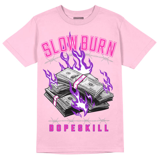 Pink Sneakers DopeSkill Pink T-shirt Slow Burn Graphic Streetwear