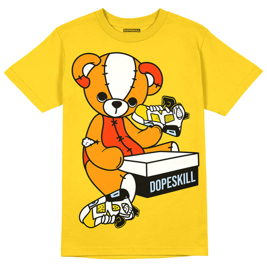 Jordan 6 “Yellow Ochre” DopeSkill Yellow T-shirt Sneakerhead BEAR Graphic Streetwear