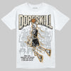 Jordan 5 Retro Reverse Metallic DopeSkill T-Shirt Thunder Dunk Graphic Streetwear - White