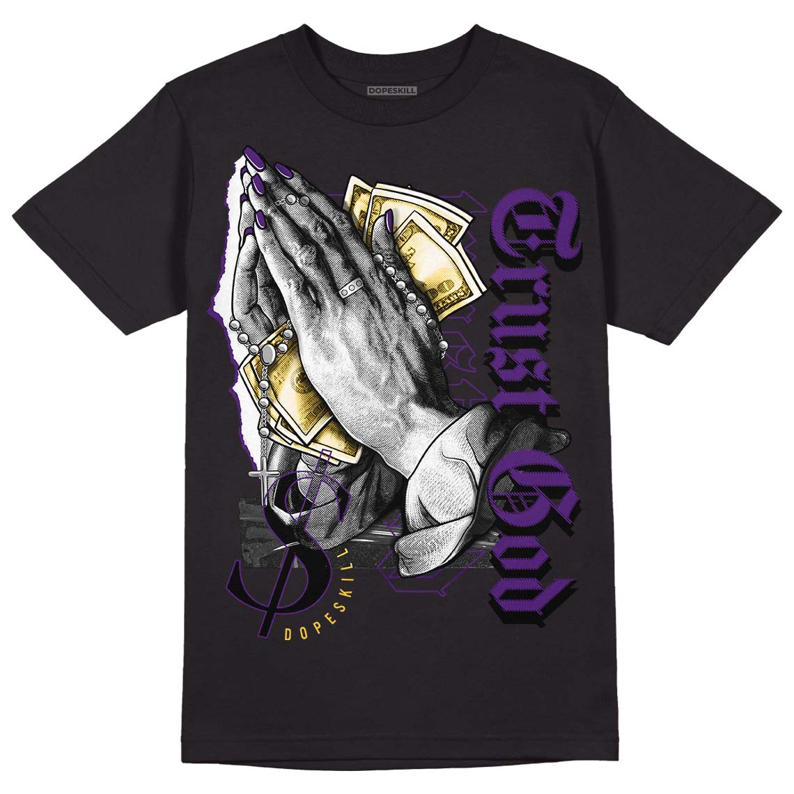 Field Purple 12s DopeSkill T-Shirt Trust God Graphic – DOPESKILL