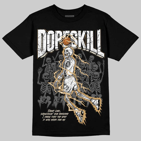 Jordan 5 Retro Reverse Metallic DopeSkill T-Shirt Thunder Dunk Graphic Streetwear - Black