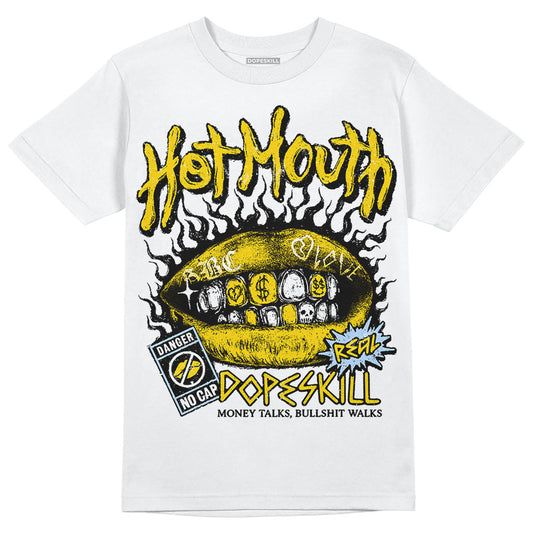 Jordan 6 “Yellow Ochre” DopeSkill T-Shirt Hot Mouth Graphic Streetwear - White