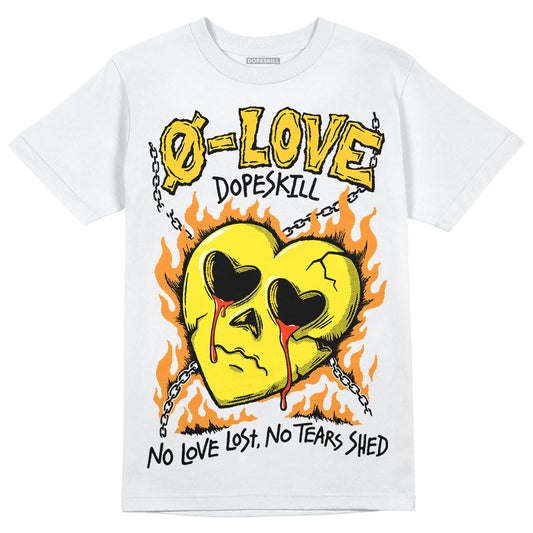 Jordan 4 Retro “Vivid Sulfur” DopeSkill T-Shirt No Love Graphic Streetwear - White