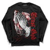 Jordan 1 Retro Low "Black Toe" DopeSkill Long Sleeve T-Shirt Trust God Graphic Streetwear - Black