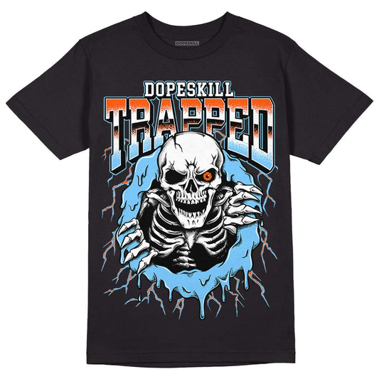 Dunk Low Futura University Blue DopeSkill T-Shirt Trapped Halloween Graphic Streetwear - Black